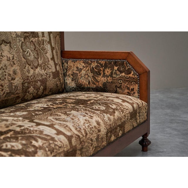 Art Deco Sofa in Wood and Tapisserie, 1920s For Sale - Image 9 of 13