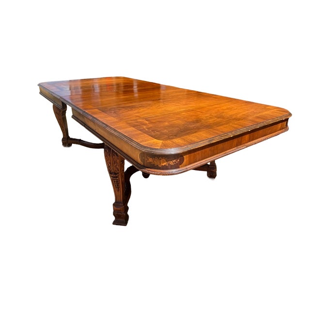 For your consideration, this stunning dining room set presents a blend of Spanish Revival and Jacobean styles with ornate...