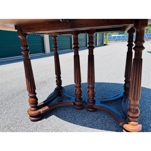 Mid-Century Modern Vintage 1960s Drexel Heritage Mahogany Oval Dining Table & 4 Cane Back Chairs For Sale - Image 3 of 13