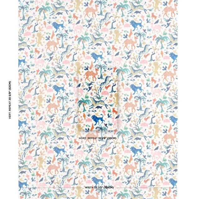 Happy Menocal's Beasts Indoor/Outdoor is animated by a carnival of exotic creatures and fanciful flora. This imaginative...