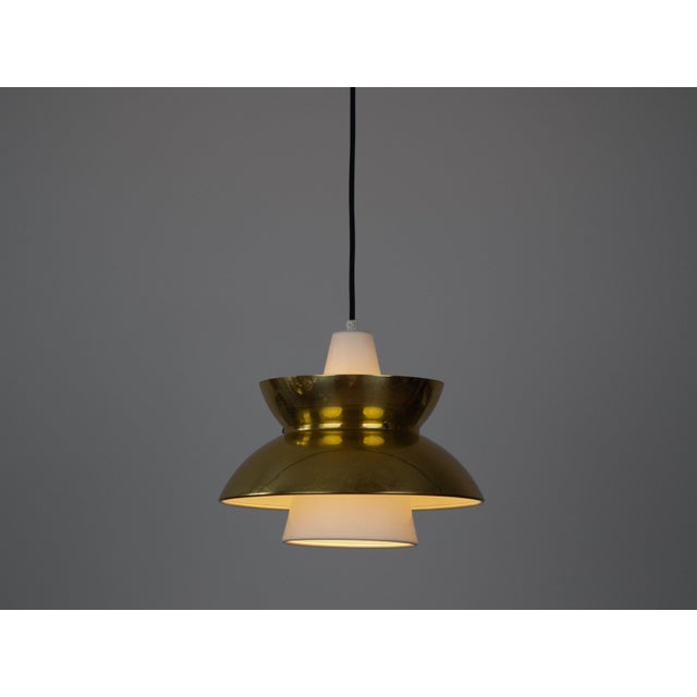 Louis Poulsen Vintage Danish Pendant Lamps by Henning Klok for Louis Poulsen, 1950s, Set of 2 For Sale - Image 4 of 14