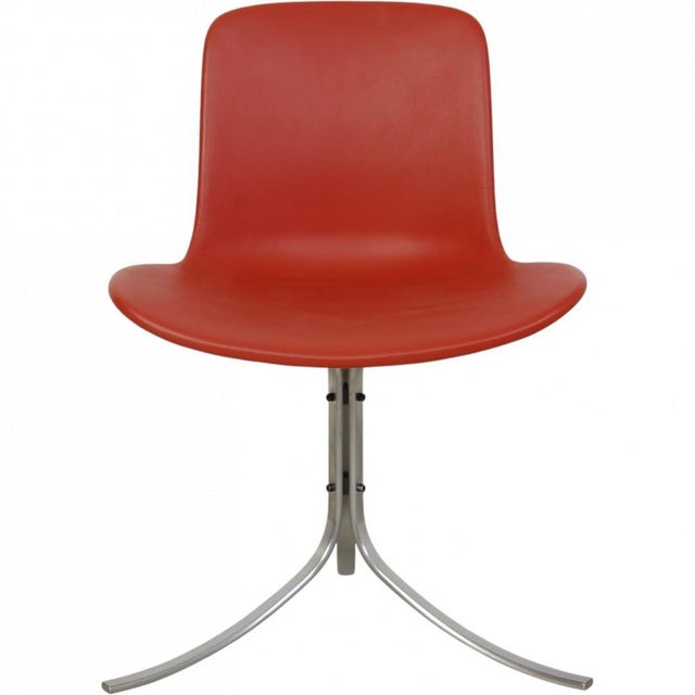 PK9 Chair in Red Aura Leather by Poul Kjærholm, 2020 For Sale - Image 13 of 13
