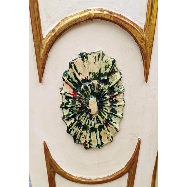 White Antique Early 20th Century Russian Empire Style Gilt Carved Wood & Faux Marble Pedestals - a Pair For Sale - Image 8 of 13