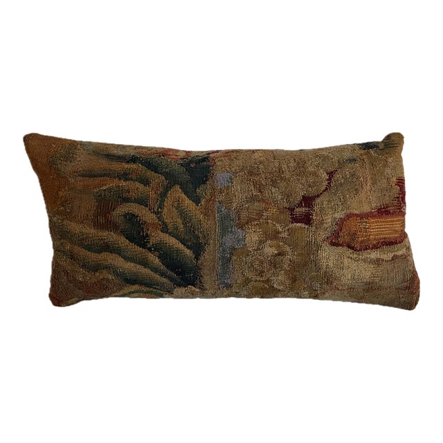 17th Century Brussels Botanical Tapestry Pillow For Sale