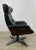 Mid-Century Modern Eames Inspired Italian Black Leather Lounge Chair and Ottoman For Sale In Atlanta - Image 6 of 7