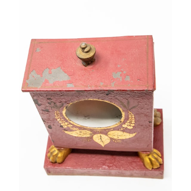 Late 19th Century Red and Gold Pocket Watch Safe For Sale - Image 5 of 13