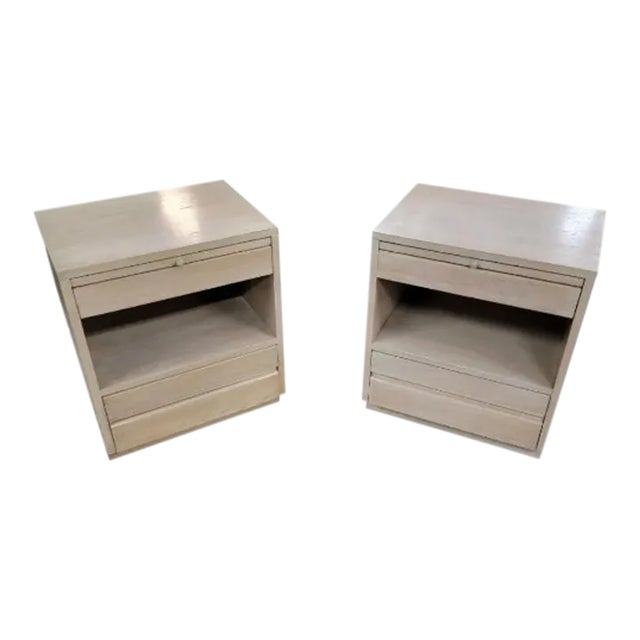 Mid Century Modern Driftwood Nightstand by Sligh Furniture - Pair For Sale