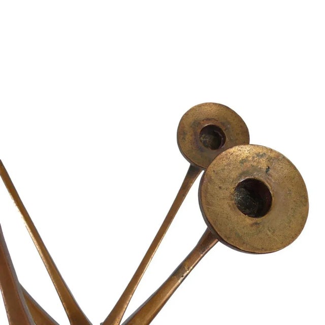 Brutalist Candleholder in Bronze For Sale - Image 6 of 11
