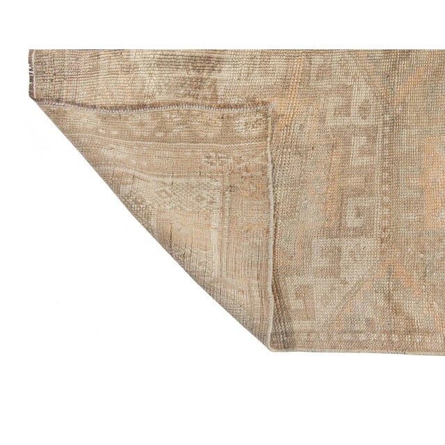 Mid 20th Century Turkish Washed Out Vintage Wool Rug For Sale - Image 5 of 6