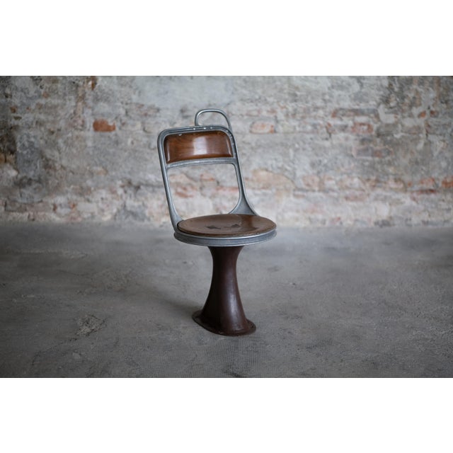 Vintage Industrial Tram Chair, 1940s For Sale - Image 6 of 18