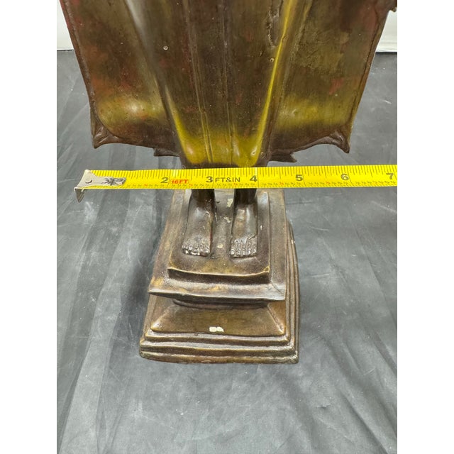 17th Century Thai Ayutthaya Bronze Crowned Standing Buddha Statue - 21" For Sale - Image 12 of 12