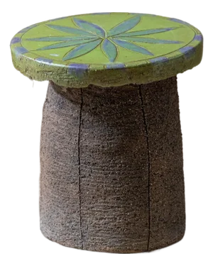1970s Ceramic Garden Stool Attributed to Stan Bitters