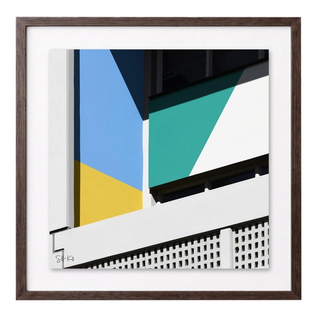 “Corbusierhaus Berlin 08” Giclee Archival Pigment Print 24x24 Framed in Walnut For Sale