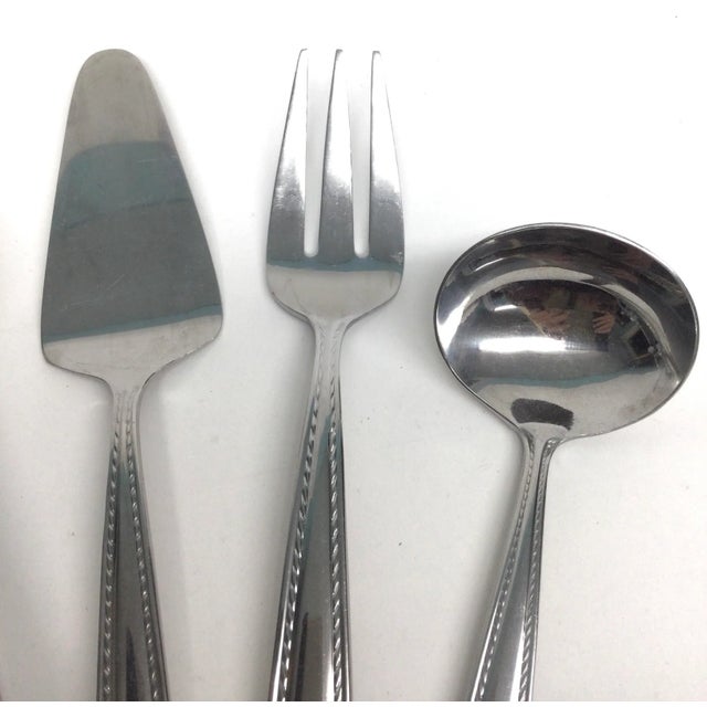 1980s Vintage Stainless Reed & Barton Multi Serving Set For Sale - Image 5 of 13