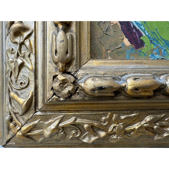 Impressionist Painting, Circa 1890/1900, Barges in the Seine, Oil on Cardboard, in Very Good conditions. Designed 1890 to...