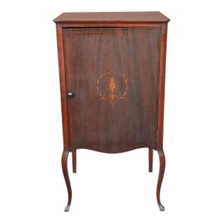 Payne Furniture Mahogany Inlaid Sheet Music Cabinet, Circa 1890s For Sale