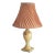 1980s Faux Marble Lamp With Pink Pleated Shade For Sale