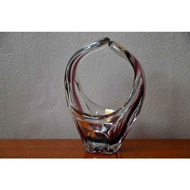Vintage French Crystal Bowl from Bayel, 1950s For Sale - Image 8 of 9