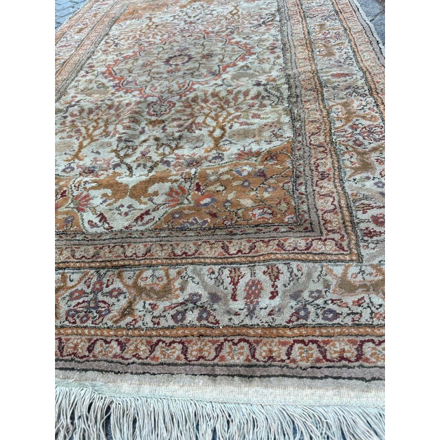 Vintage Silk Turkish Kayseri Rug, 1960s For Sale - Image 14 of 18