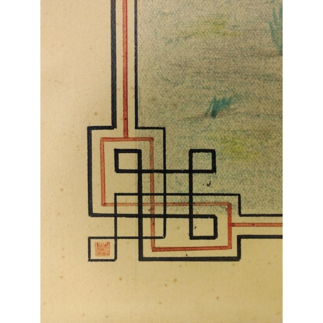 Late 19th Century French Artist, Study of a Lion in a Palm Jungle, 1870, Colored Pencil on Paper For Sale - Image 5 of 17
