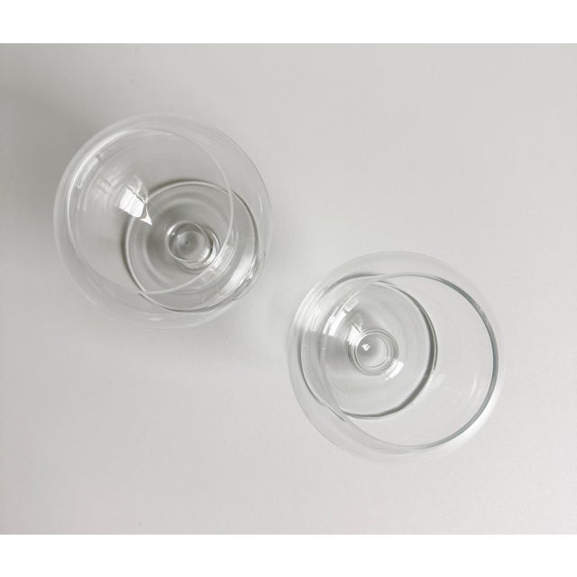 Mid-Century Modern Vintage Scandinavian Style Glass Snifters - A Pair For Sale - Image 3 of 7