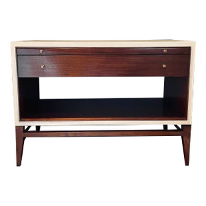 Barbra Barry for Henredon Faux Parchment Top Accent Table