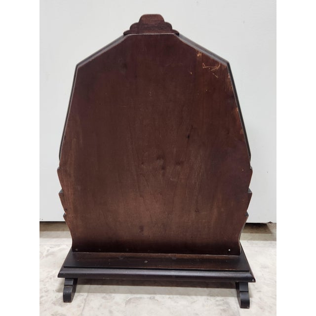 Art Deco Skyscraper Wood Tabletop Vanity Mirror C1930 For Sale - Image 9 of 10