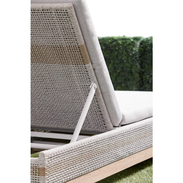 Tapestry Teak & Rope Outdoor Chaise Lounge For Sale - Image 9 of 13