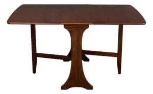Mid 20th Century Refinished Danish Modern Teak Drop Leaf Dining Table