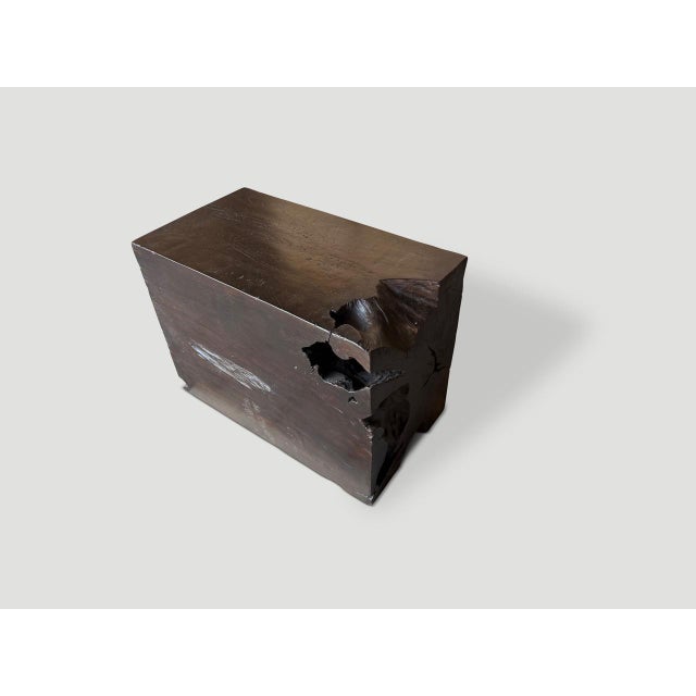 Contemporary Andrianna Shamaris Sculptural Teak Wood Side Table Or Coffee Table For Sale - Image 3 of 5