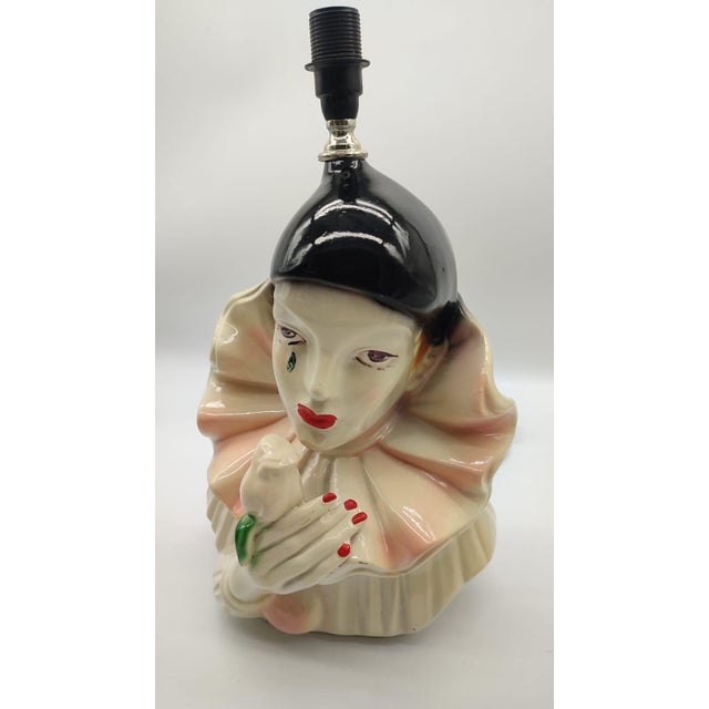1980s Large Postmodern Art Deco Revival Italian Table Lamp by Vicenze Pierrot, 1980s For Sale - Image 5 of 11