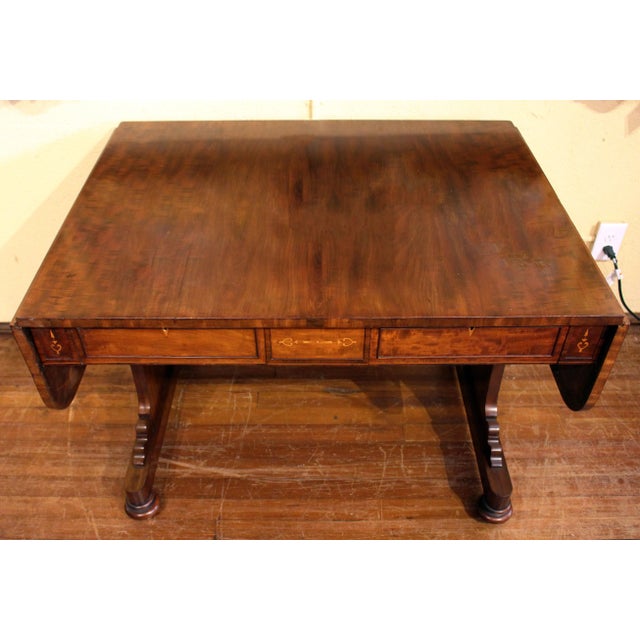 Brown Early 19th Century English Mahogany Sofa Table For Sale - Image 8 of 8