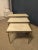 White Marble and Brass Nesting Tables, Set of 3, in Very Good conditions.
