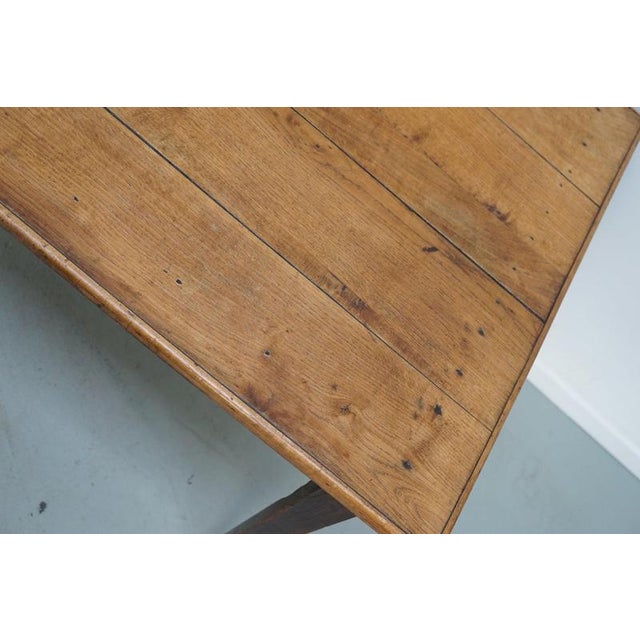 Rustic Early 20th Century French Rustic Oak Farmhouse Dining Table For Sale - Image 3 of 18