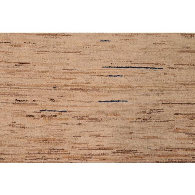 Contemporary Gabbeh Beige/Blue Wool Rug - 7'9'' X 9'6'' For Sale In New York - Image 6 of 10