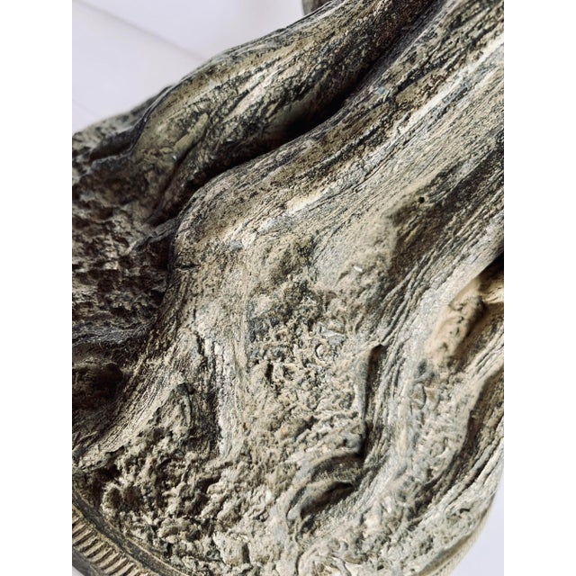 Faux Gilt-Wood Rustic Buck & Doe Woodlands Table Lamp For Sale - Image 4 of 13