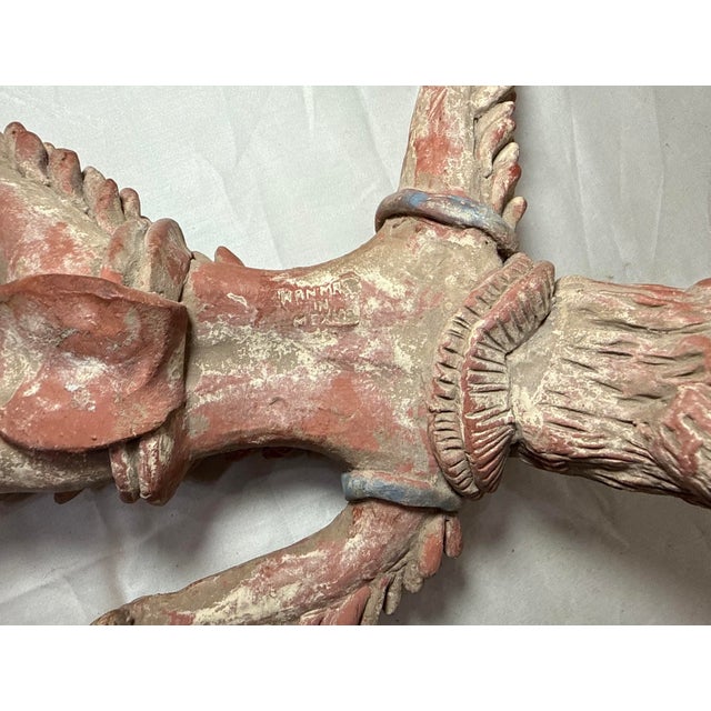 Antique 19th Century Mexican Handmade Terracotta Pottery Warrior Sculpture For Sale - Image 13 of 13