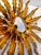 Large Spanish Sunburst Flush Mount in Gilt Metal with Support, 1950 For Sale - Image 6 of 10