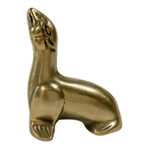 Vintage Brass Sea Lion Paper Weight