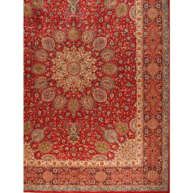 Hand-Knotted Middle Eastern Wool Rug For Sale - Image 4 of 10