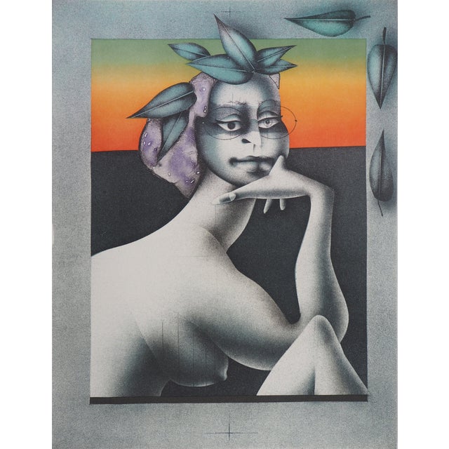 Paul Wunderlich, La penseuse du Printemps, Nude, Lithograph For Sale