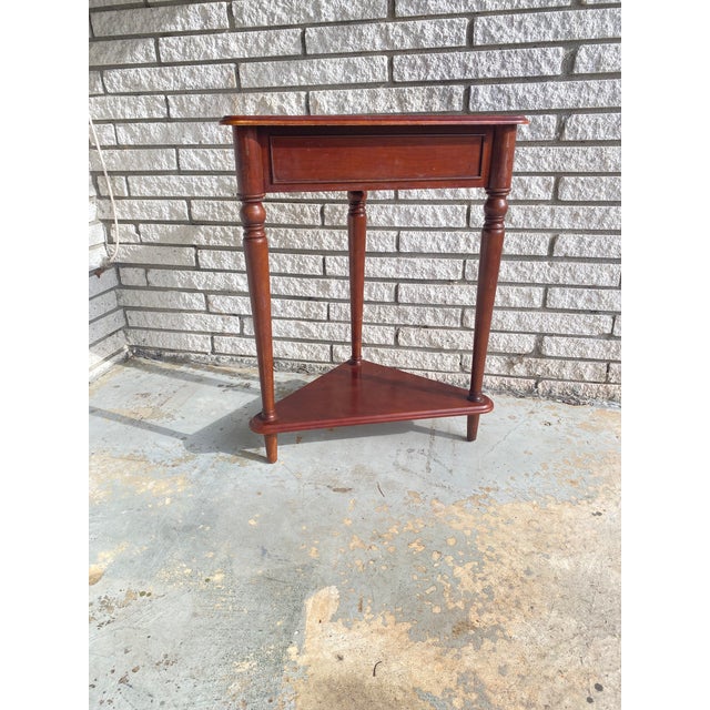 Mid-Century Modern 1990s Corner Accent Table For Sale - Image 3 of 8