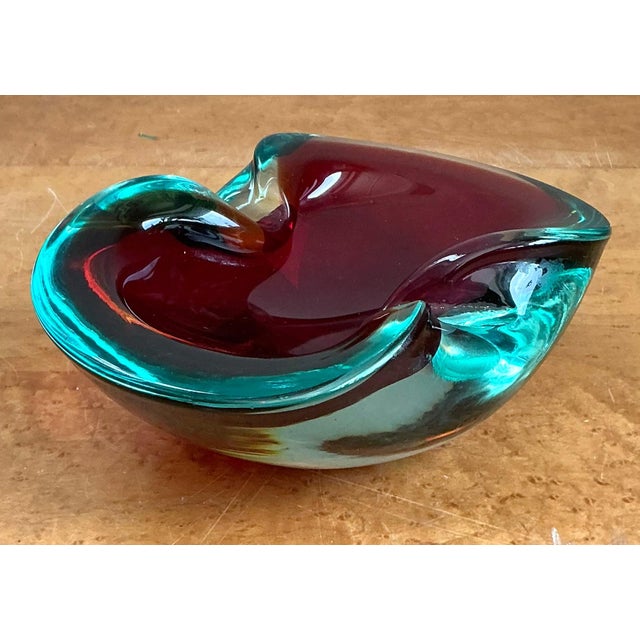 Murano Vintage Italian Murano Glass Bowl For Sale - Image 4 of 12