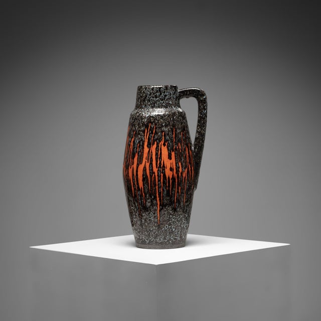 Large Fat Lava Ceramic Jug from Scheurich Keramik, Germany, 1970s For Sale - Image 4 of 9