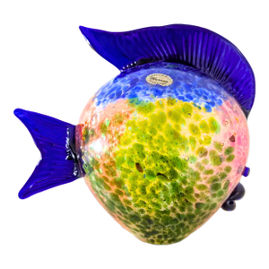 Murano Colorful Fish Blown Glass Sculpture
