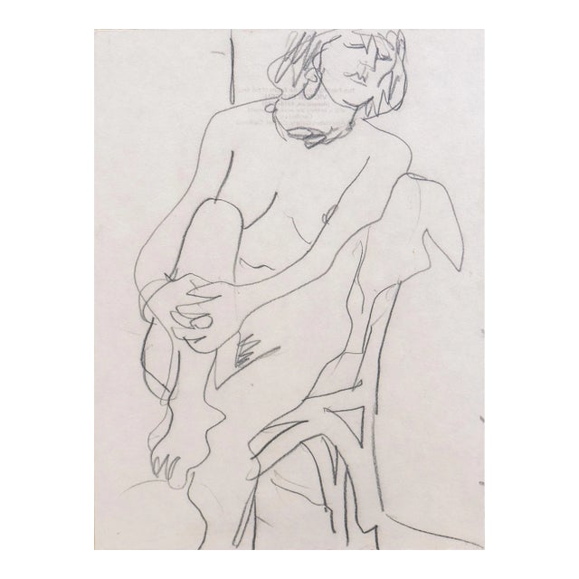 'Seated Nude' by Victor Di Gesu, Paris, Louvre, Salon D'Automne, Académie Chaumière, Los Angeles County Museum of Art For Sale
