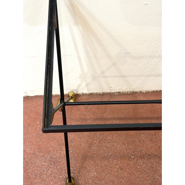 Maison Jansen Style Gilt-Iron Arrow Motif Side Table, France, 1970s For Sale - Image 10 of 18