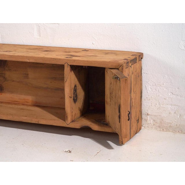 Brown Antique Pine Low Sideboard For Sale - Image 8 of 11