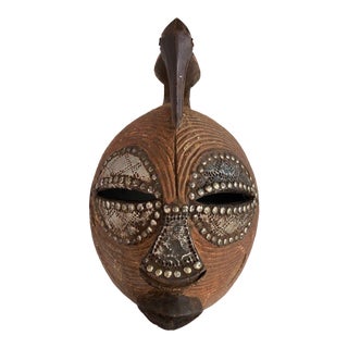 Large African Songye Kifwebe Wooden Bird Mask 20" H For Sale
