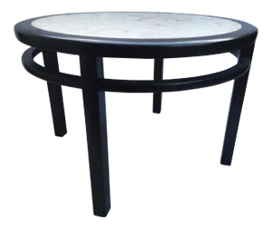 Mid Century Capiz Shell Top Round Table